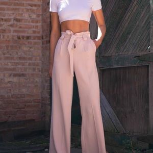 Wide leg dress pants